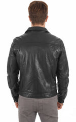 Men Genuine Leather Jacket MJ 75 SkinOutfit