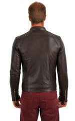Men Genuine Leather Jacket MJ 77