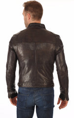 Men Genuine Leather Jacket MJ 78