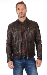 Men Genuine Leather Jacket MJ 79