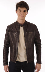 Men Genuine Leather Jacket MJ 81