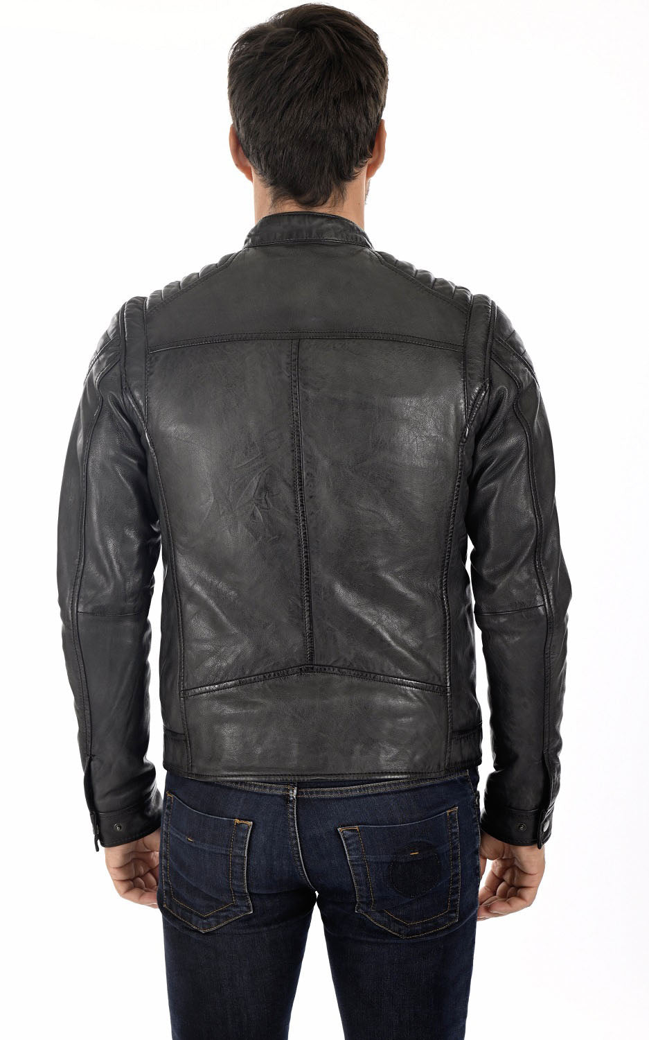 Men Genuine Leather Jacket MJ 82 SkinOutfit