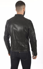 Men Genuine Leather Jacket MJ 83