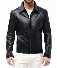 Men Lambskin Genuine Leather Jacket MJ 86