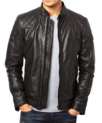 Men Lambskin Genuine Leather Jacket MJ 87