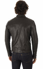 Men Genuine Leather Jacket MJ 89