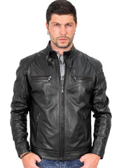 Men Genuine Leather Jacket MJ 97