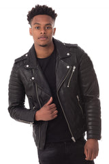 Men Genuine Leather Jacket MJ 99