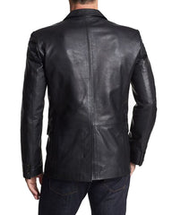 Men Genuine Leather Blazer Sport Coat 23
