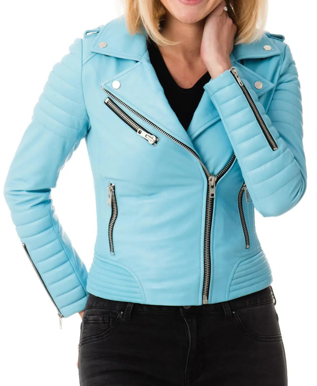 Women Lambskin Genuine Leather Jacket WJ 18 SkinOutfit
