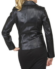 Women Genuine Leather Blazer Coat WB 18