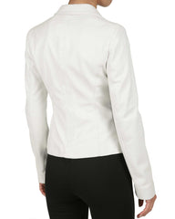 Women Genuine Leather Blazer Coat WB 21