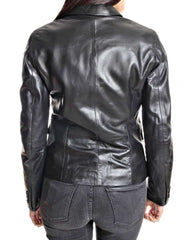 Women Genuine Leather Blazer Coat WB 28