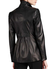 Women Genuine Leather Blazer Coat WB 30