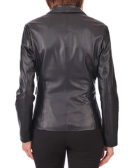 Women Genuine Leather Blazer Coat WB 39