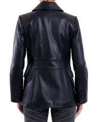 Women Genuine Leather Blazer Coat WB 40