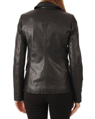 Women Genuine Leather Blazer Coat WB 41