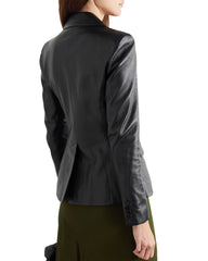 Women Genuine Leather Blazer Coat WB 54