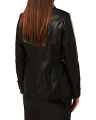 Women Genuine Leather Blazer Coat WB 57