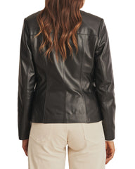 Women Genuine Leather Blazer Coat WB 60