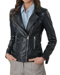 Women Lambskin Genuine Leather Jacket WJ 08