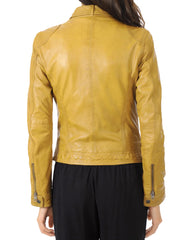 Women Lambskin Genuine Leather Jacket WJ 12