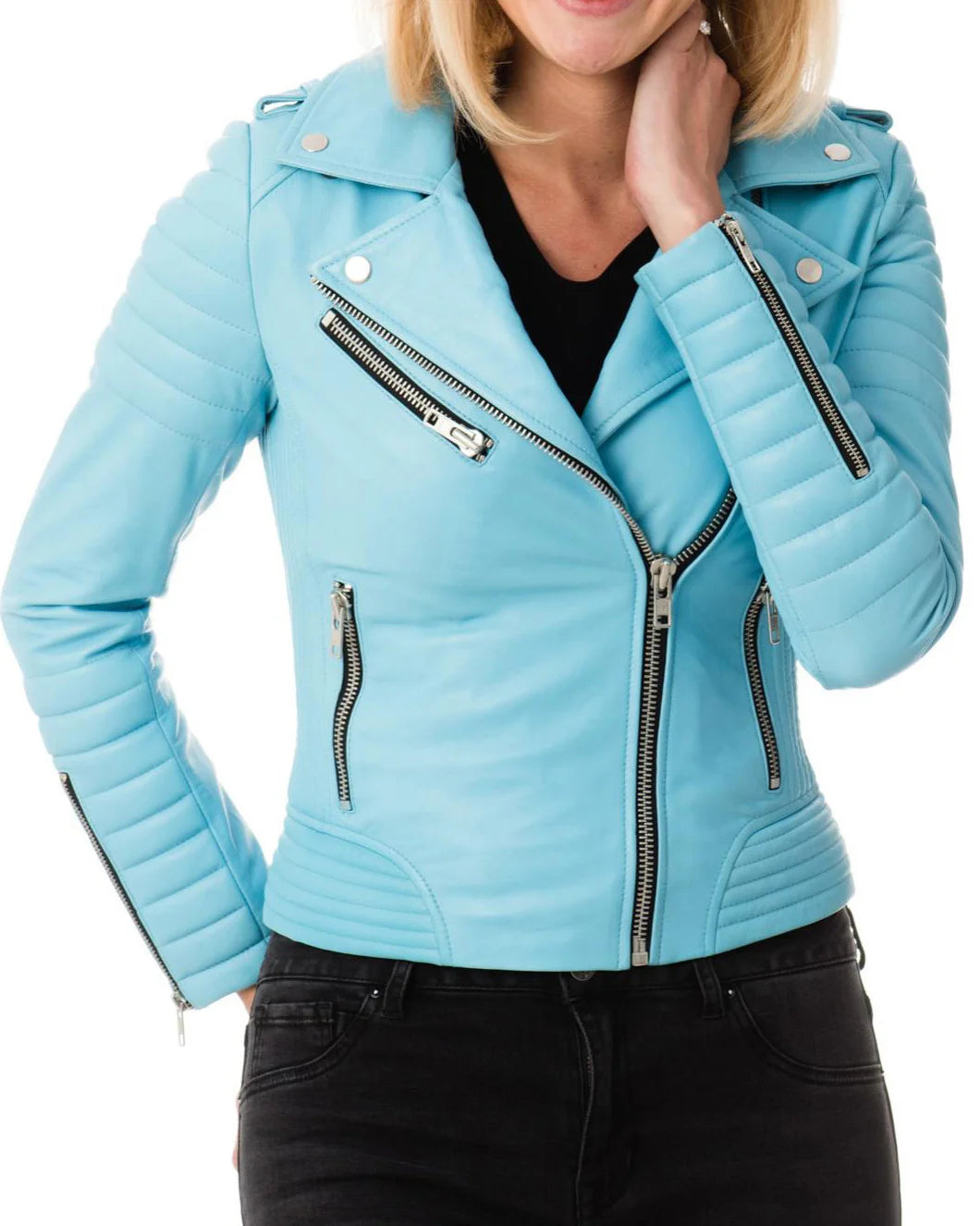 Women Lambskin Genuine Leather Jacket WJ 18