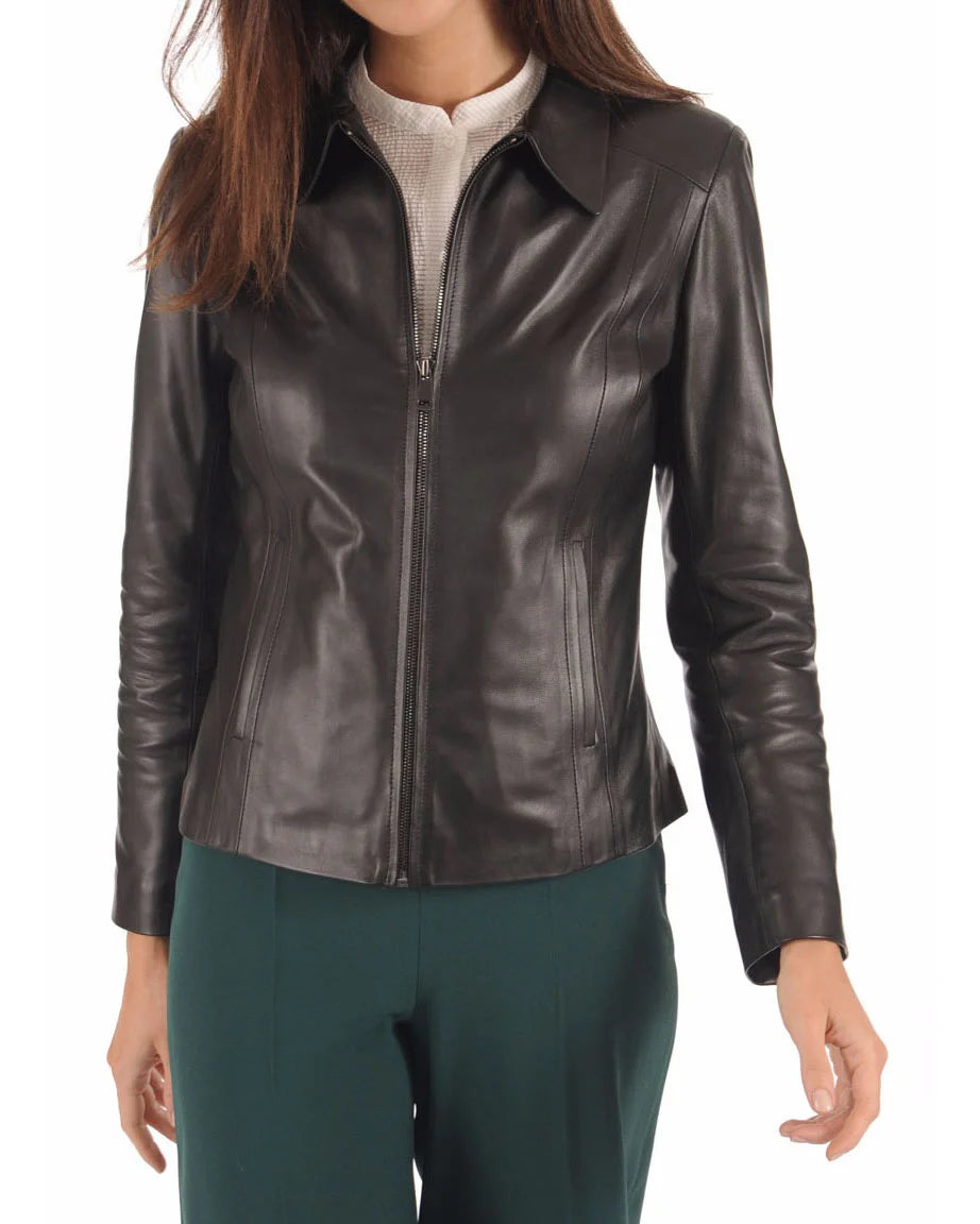 Women Lambskin Genuine Leather Jacket WJ 30