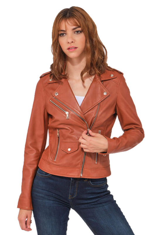 Women Genuine Leather Jacket WJ133 SkinOutfit