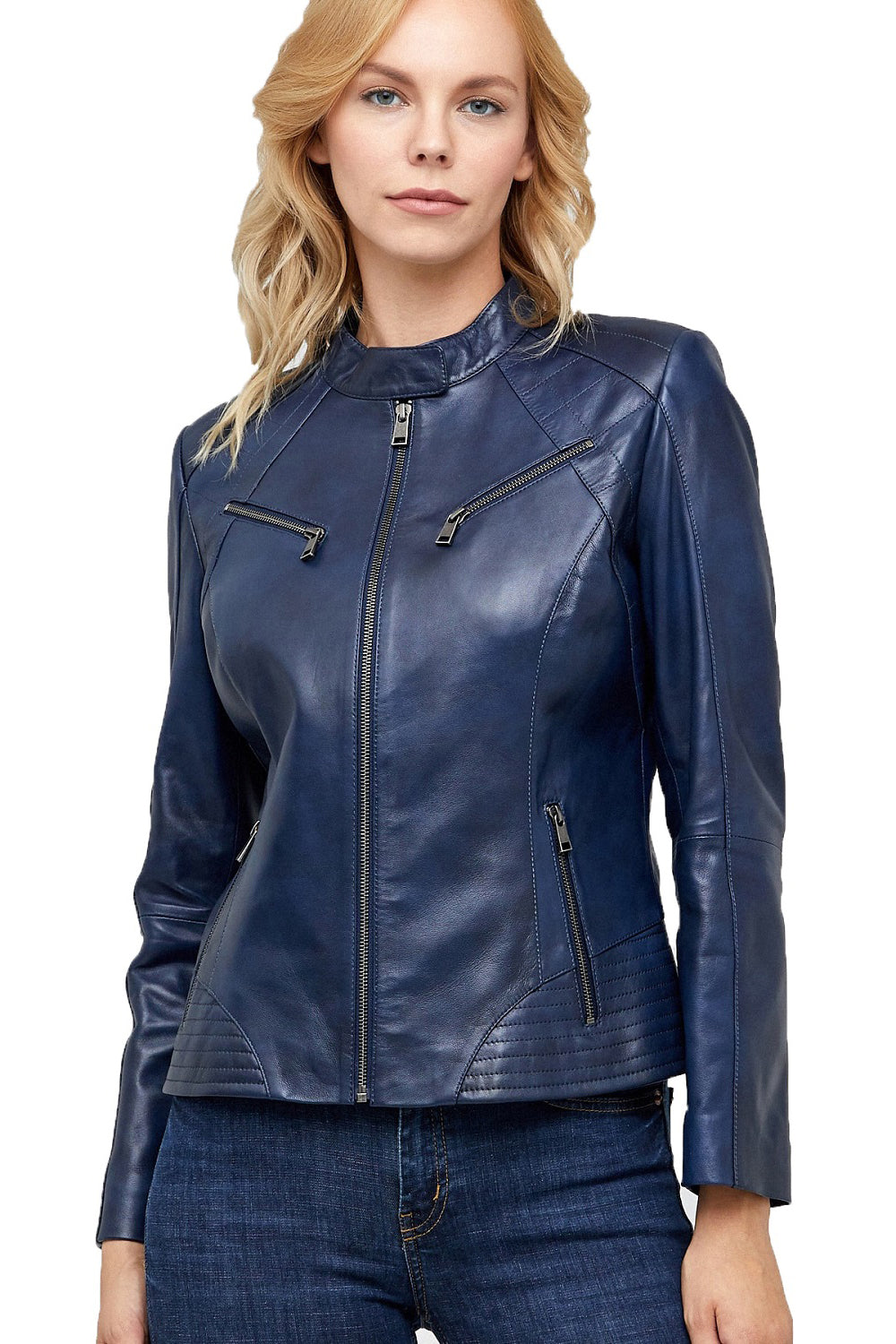 Women Genuine Leather Jacket WJ137 SkinOutfit