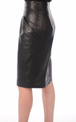 Women Genuine Leather Skirt WS 04