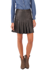 Women Genuine Leather Skirt WS 05