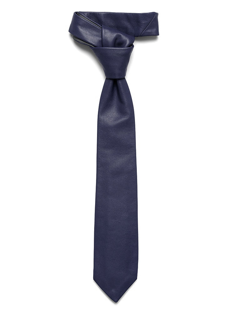 Lambskin Genuine Leather Tie Blue SkinOutfit
