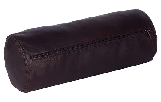Genuine Leather Bolster Pillow Cover 03 SkinOutfit