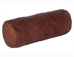 Genuine Leather Bolster Pillow Cover 04 SkinOutfit