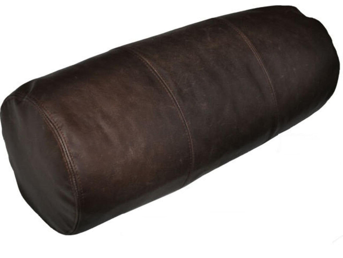 Genuine Leather Bolster Pillow Cover 06 SkinOutfit