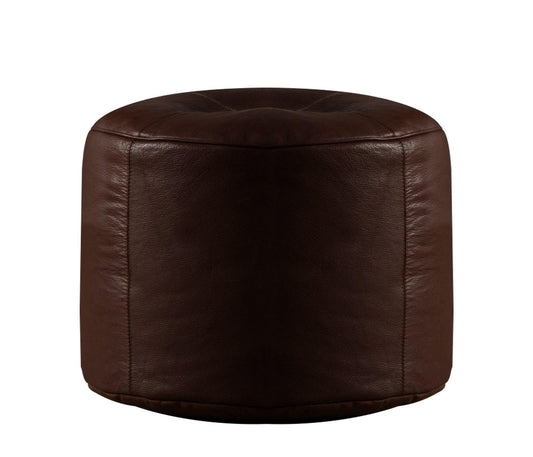 Genuine Cowhide Leather Ottoman Pouf Footrest Brown freeshipping - SkinOutfit