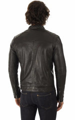 Men Genuine Leather Jacket MJ 89 freeshipping - SkinOutfit