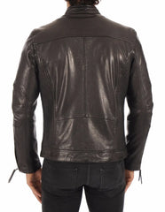 Men Lambskin Genuine Leather Jacket MJ 44 SkinOutfit