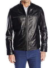 Men Lambskin Genuine Leather Jacket MJ 48 freeshipping - SkinOutfit
