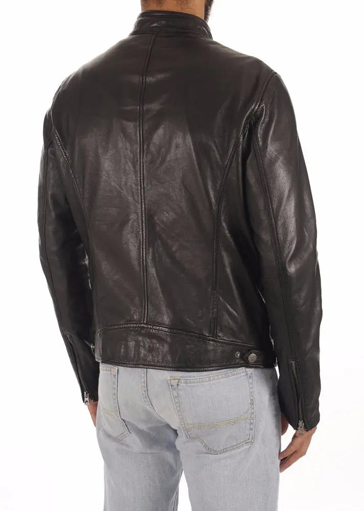 Men Lambskin Genuine Leather Jacket MJ 97 freeshipping - SkinOutfit