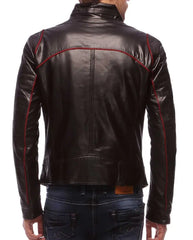 Men Lambskin Genuine Leather Jacket MJ175 freeshipping - SkinOutfit