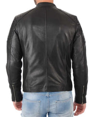 Men Lambskin Genuine Leather Jacket MJ291 freeshipping - SkinOutfit