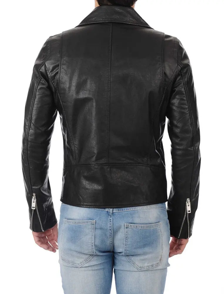Men Lambskin Genuine Leather Jacket MJ321 freeshipping - SkinOutfit