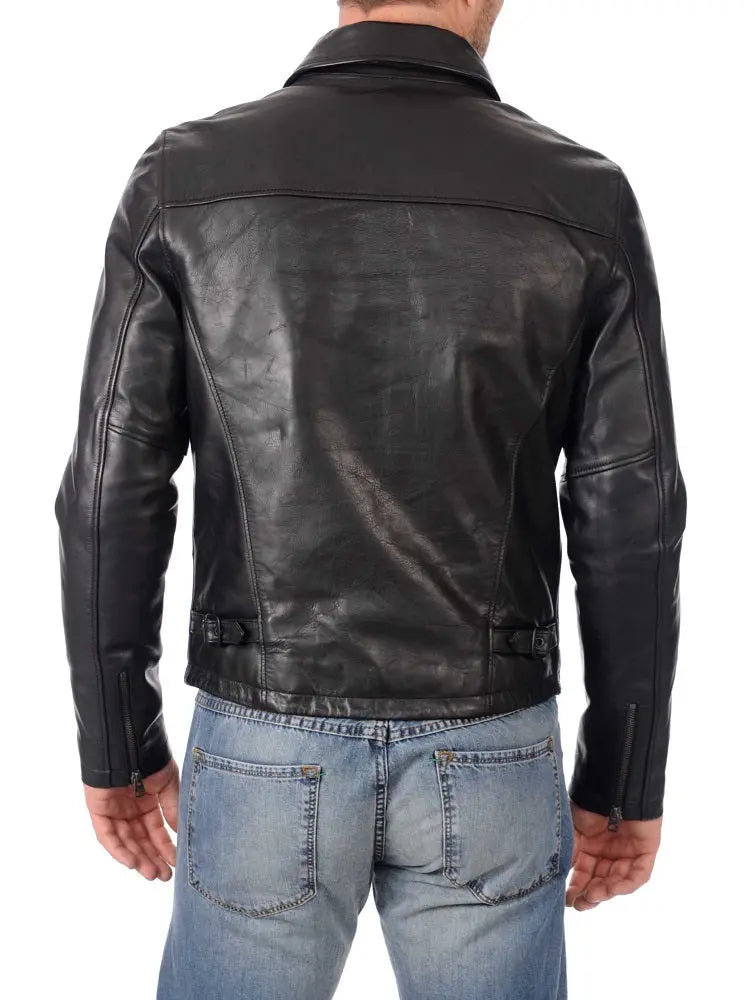 Men Lambskin Genuine Leather Jacket MJ331 freeshipping - SkinOutfit