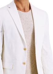 Men's Corduroy Sport Coat Blazer Jacket White SkinOutfit