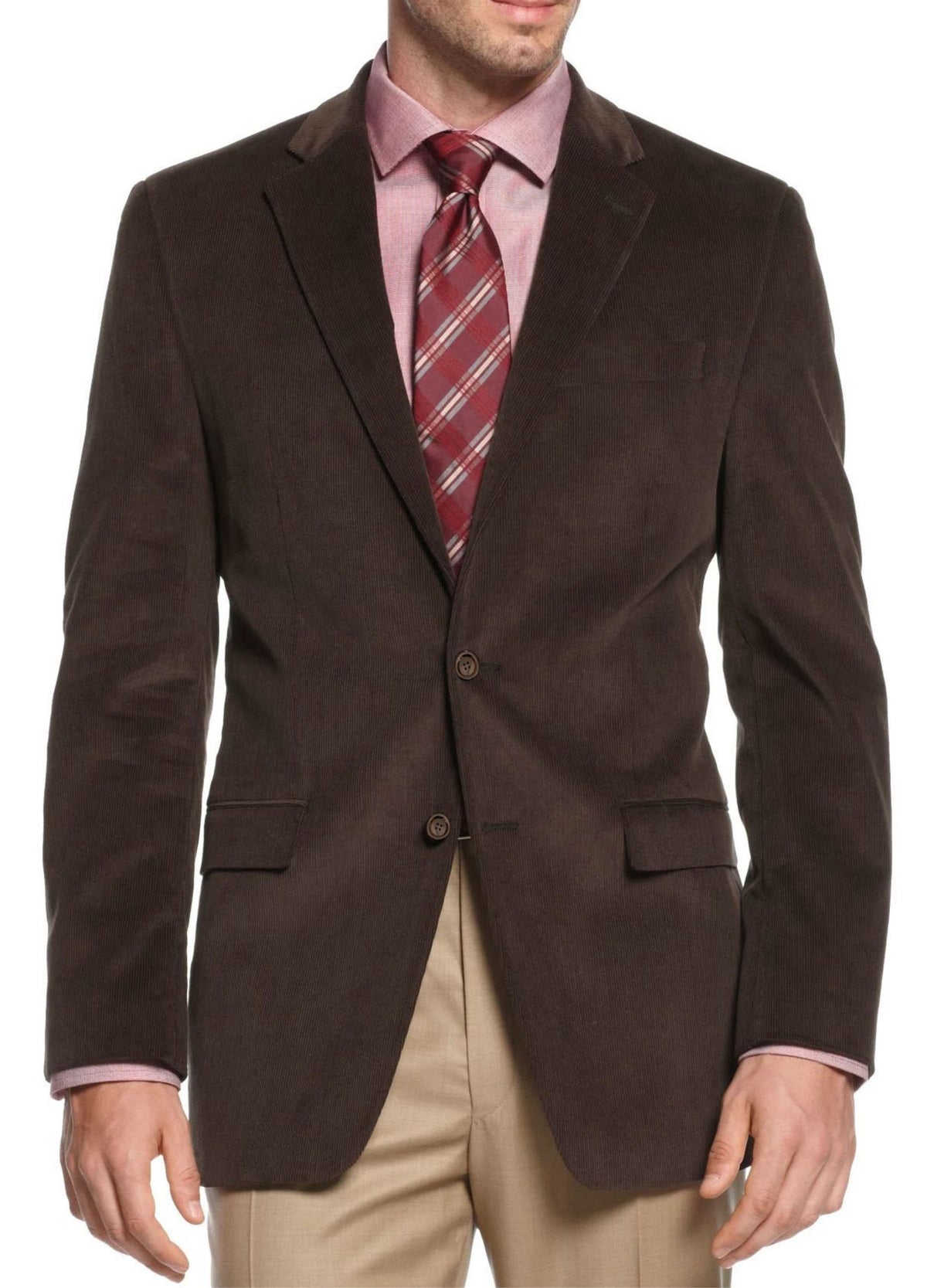 Men's Corduroy Sport Coat Blazer Jacket Brown SkinOutfit