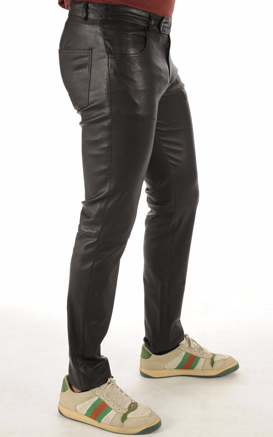 Men Genuine Leather Pant MP 01 SkinOutfit