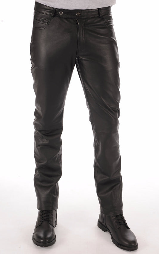 Men Genuine Leather Pant MP 02 SkinOutfit
