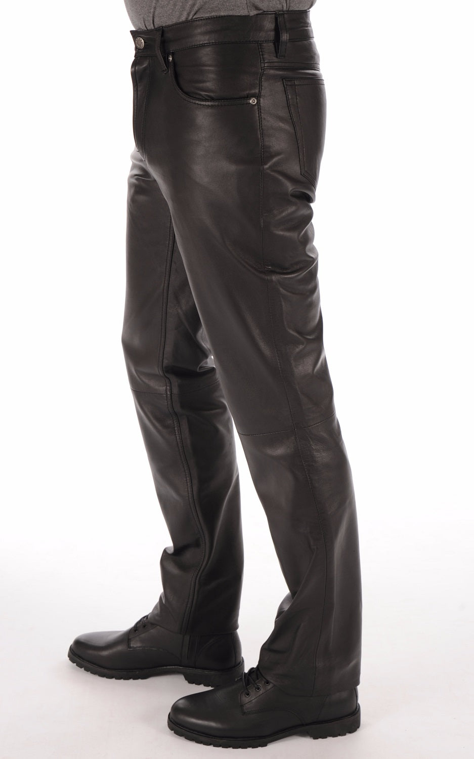 Men Genuine Leather Pant MP 03 SkinOutfit